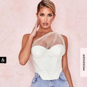 NWOT house of cb kim corset top XS